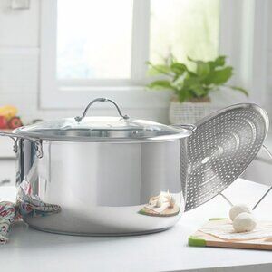 Princess Heritage® Signature 15-Qt. Stockpot with Steaming Rack 3681